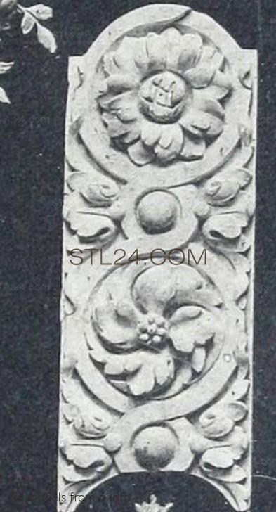 Панели резные (CARVED PANEL_0393 -  | 3D model 3DSMAX / OBJ / STL) 3D модель для ЧПУ станка